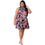 Vestido Curto Floral Frente Única Decote Halter Amarração Estampado Com Bojo Cor:Preto;Tamanho:M (007vestviscosecurtopretoM)