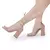 Sandália Feminina Salto Grosso Amarração Bloco B17 - comprar online