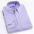 Camisa casual listrada oxford de manga comprida masculina, camisa frontal com bo - UAU Você