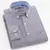 Camisa casual listrada oxford de manga comprida masculina, camisa frontal com bo
