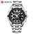 Curren relogios masculinos de luxo original masculino quartzo relógio esportivo