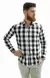 Camisa Masculina Slim Fit ML Flanelada Xadrez Branco Preto na internet