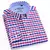 Camisa casual listrada oxford de manga comprida masculina, camisa frontal com bo na internet