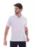 Camisa Polo Listrada Branca com Bolso na internet