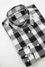 Camisa Masculina Slim Fit ML Flanelada Xadrez Branco Preto - UAU Você