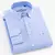 Camisa casual listrada oxford de manga comprida masculina, camisa frontal com bo - comprar online