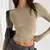 Mulheres manga longa t camisa primavera outono sólido fino ajuste camisas casua - loja online
