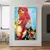 Abstrato sexy anime menina dos desenhos animados cartaz pintura em tela mangá p na internet