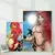 Abstrato sexy anime menina dos desenhos animados cartaz pintura em tela mangá p