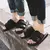 Imagem do Chinelos de lona com gancho para homens e mulheres, sapatos casuais para casal,