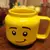 Caneca de cerâmica de desenho animado, 250ml, com expressão de impacto fofa, f