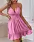 Vestido para mulher 2023 verão sexy profundo v cinta sem mangas moda casual ves - comprar online