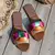 Designer novas sandálias sofisticadas de salto baixo chinelos sexy peep toe sap