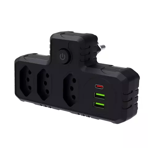 Extensão elétrica, tomada usb, extensão de tomada, adaptador de tomada