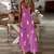Imagem do Vestido maxi com estampa de penas chique para todas as estações, 8 cores, casu