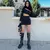 Imagem do Dulzura sólido manga longa cortar mini vestido para mulheres bodycon sexy stree