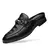 Mules masculinos de couro legítimo, primeira camada, moda verão, casual, inter - Flix Shop