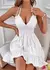 Vestido para mulher 2023 verão sexy profundo v cinta sem mangas moda casual ves - Flix Shop