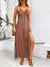Senhora verão vestido de verão com decote em v vestido de praia vintage sem co - loja online
