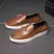 Itália sapatos casuais masculinos verão mocassins de couro sapatos de escritó - loja online
