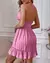 Vestido para mulher 2023 verão sexy profundo v cinta sem mangas moda casual ves - Flix Shop