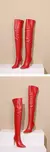 Botas femininas preto fosco dedo do pé pontiagudo coxa alta botas longos outono - comprar online