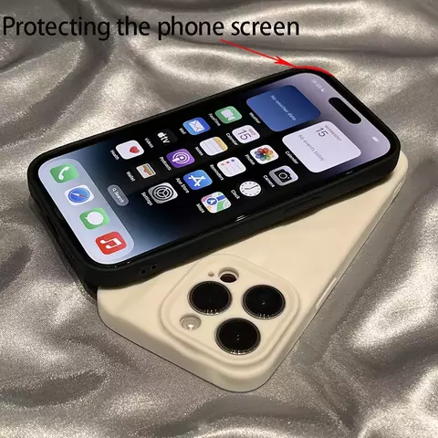 Capa de telefone de silicone macio para iphone 11 12 13 14 15 16 pro max xxs xr