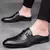 Mules masculinos de couro legítimo, primeira camada, moda verão, casual, inter na internet