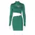 Dulzura sólido manga longa cortar mini vestido para mulheres bodycon sexy stree - comprar online
