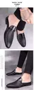 Mules masculinos de couro legítimo, primeira camada, moda verão, casual, inter na internet