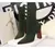 Novas meias botas moda simples para mulheres preto com toe saltos elásticos out - comprar online