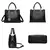 Bolsa tote feminina de couro macio, 3 camadas, grande capacidade, confortável, - Flix Shop