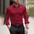 Camisa formal masculina cor sólida casamento ao ar livre preto vermelho azul ma - Flix Shop