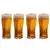 Caneca de Cerveja 4 em 1: Conjunto de Caneca de Plástico Acrílico 4 Peças - Flix Shop