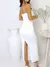 Vestido sem mangas Ruched feminino, Magro, Monocromático, Sexy, Festa, Traseira - loja online