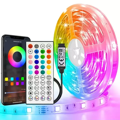 LED App 44key Controle Remoto USB 5V Sincronização Múltipla