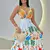 Vestido de Cintura Suspensa Feminino Branco - Flix Shop