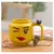 Caneca de cerâmica de desenho animado, 250ml, com expressão de impacto fofa, f na internet
