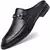 Mules masculinos de couro legítimo, primeira camada, moda verão, casual, inter - comprar online