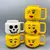 Caneca de cerâmica de desenho animado, 250ml, com expressão de impacto fofa, f