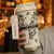 Mulher flor caneca de café 500ml 316 aço garrafa térmica de palha e beber dir - comprar online