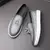 Itália sapatos casuais masculinos verão mocassins de couro sapatos de escritó - Flix Shop