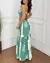 Vestidos femininos 2025 primavera colorblock impressão tropical sexy halter cin na internet