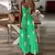 Vestido maxi com estampa de penas chique para todas as estações, 8 cores, casu - comprar online