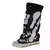 Primavera feminina graffiti botas de lona alta cabeça redonda médio