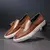 Itália sapatos casuais masculinos verão mocassins de couro sapatos de escritó - comprar online