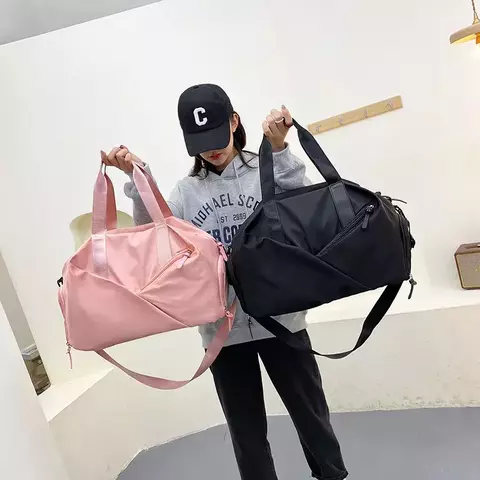 Bolsa de viagem multifuncional feminina, bolsa esportiva para academia e fitness