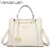 Bolsa tote feminina de couro macio, 3 camadas, grande capacidade, confortável, - loja online