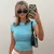 Mulheres verão sem costas camiseta sexy manga curta colheita topos pulôveres m - Flix Shop