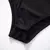 Hirigin Elástico Colher Pescoço Manga Longa Bodysuit Cor Sólida